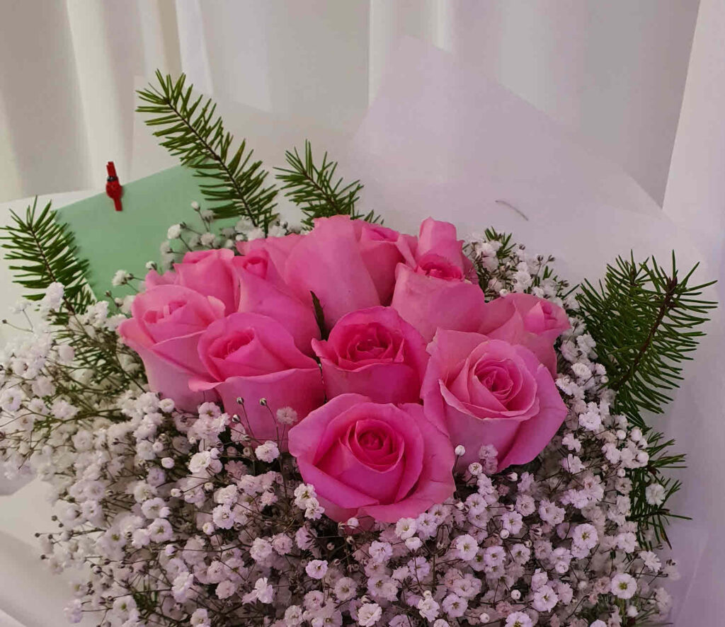 Flower delivery Korea ⋆ 한국 꽃 선물 ⋆ Bouquet 10 roses