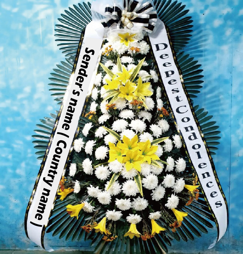 korean funeral flower, wreath, korea funeral flowers