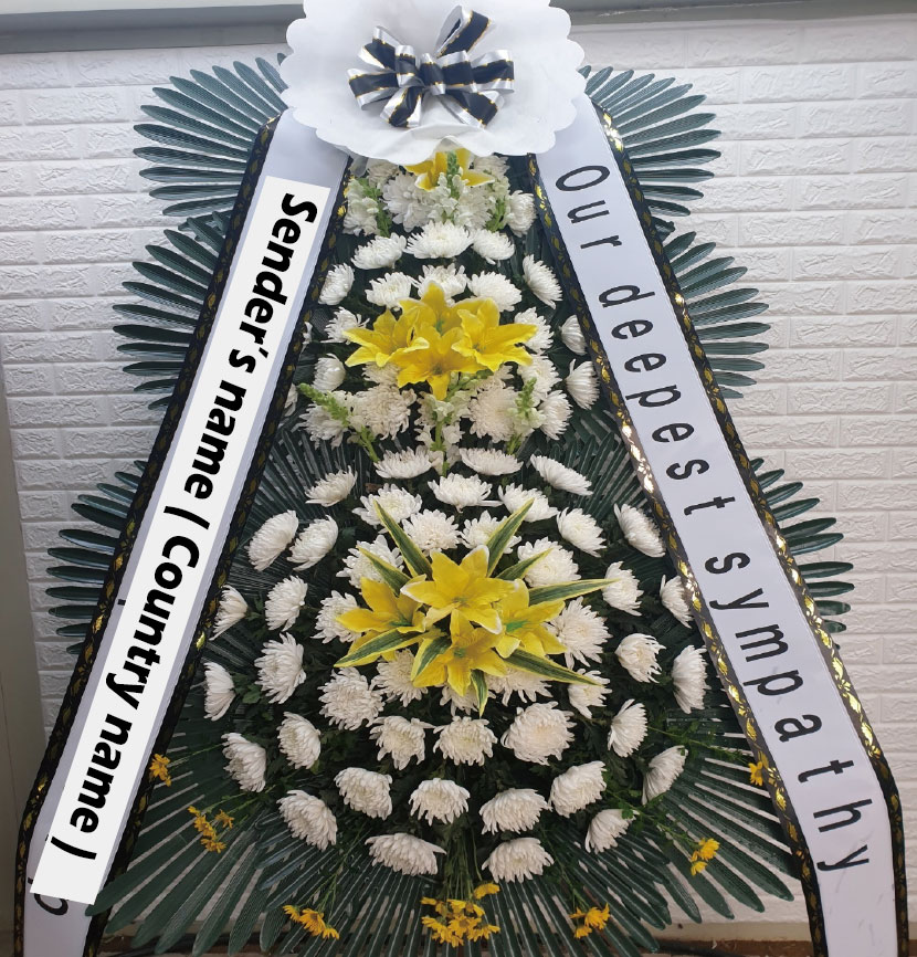 korean funeral flower, wreath, korea funeral flowers