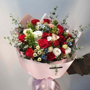 roses bouquet, flower delivery Seoul